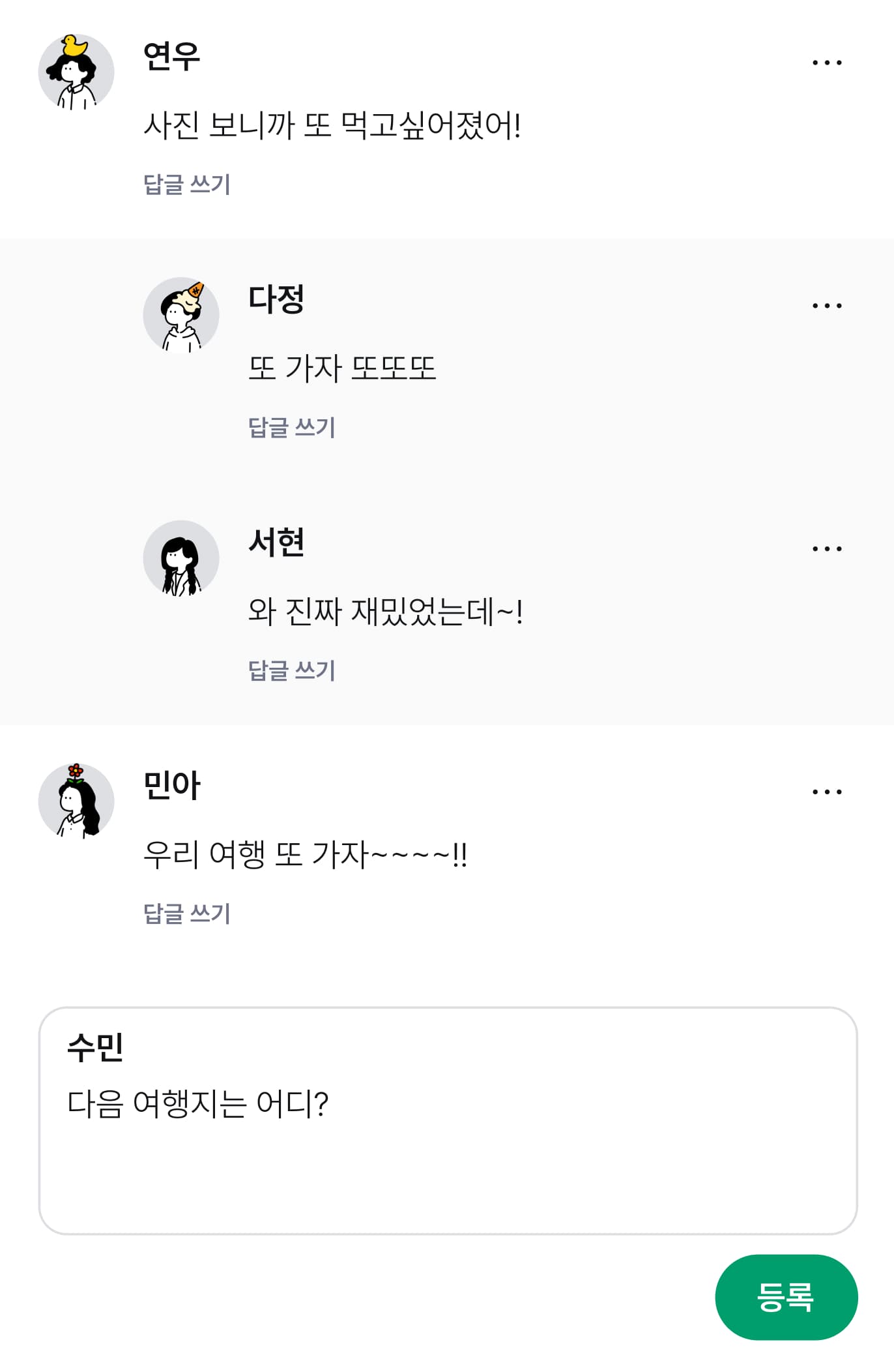 그룹 지도 예시 사진